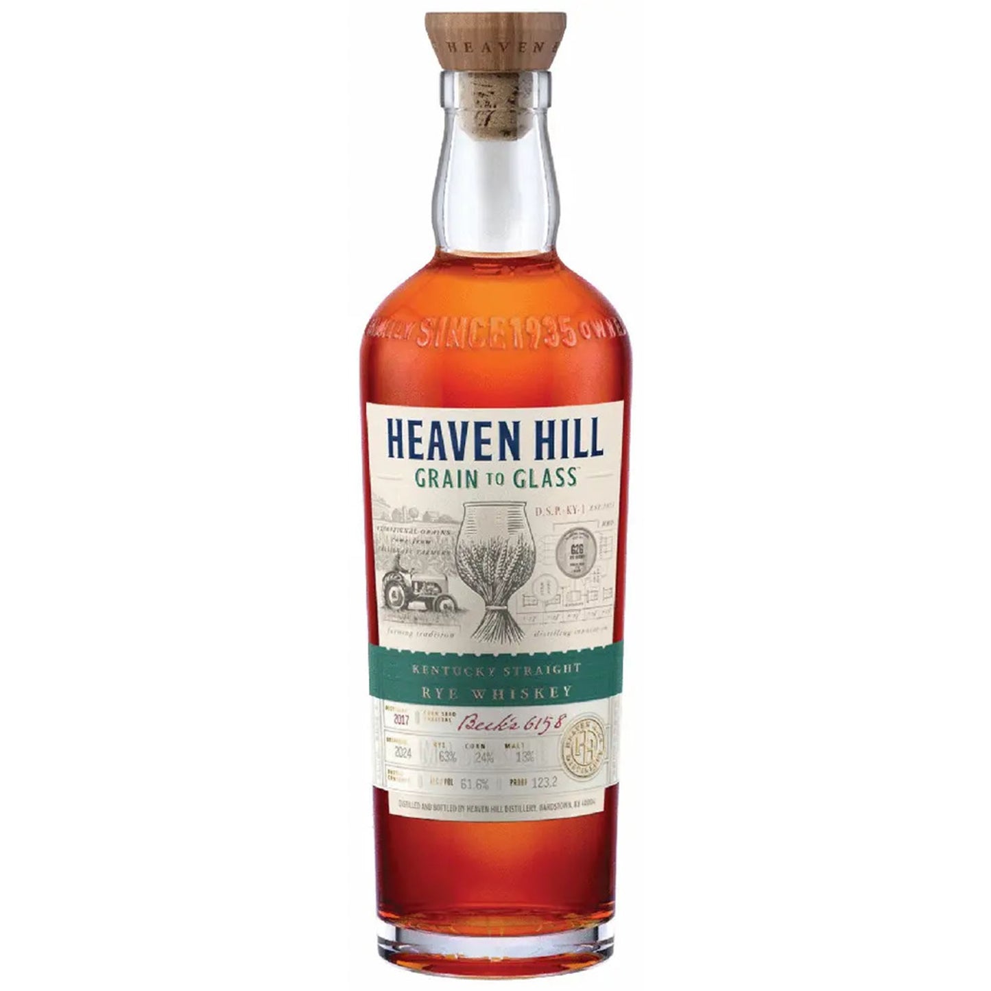 Heaven Hill Grain To Glass Rye Chinquapin Speciality Barrel 105
Front Bottle View