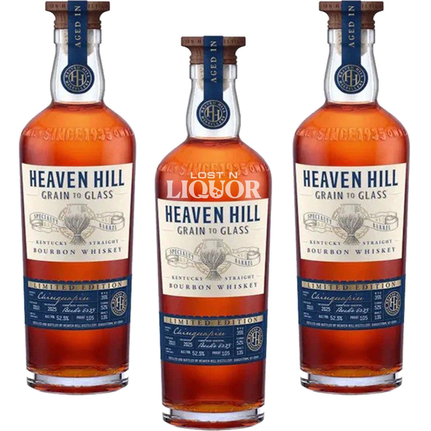 Heaven Hill Straight Bourbon Grain Chinquapin Specialty Barrel
3 Pack Bundle