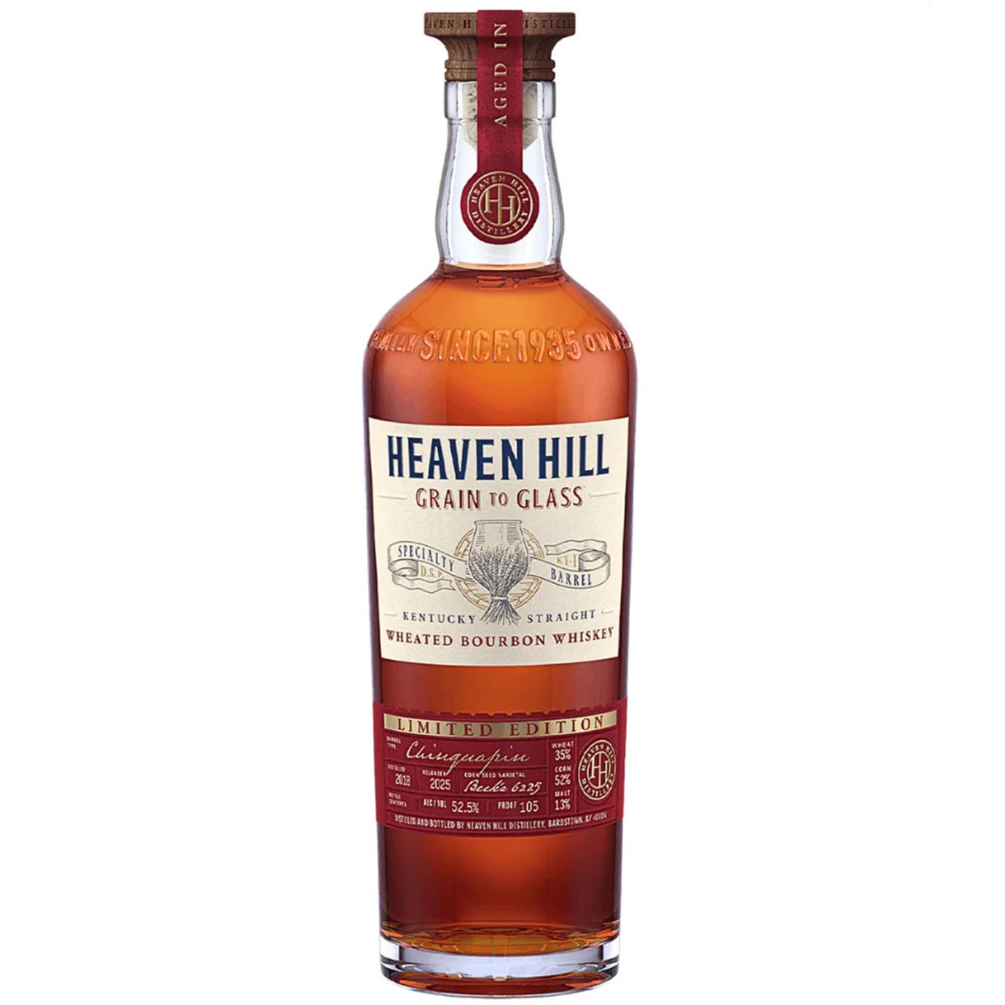 Heaven Hill Straight Bourbon Grain Specialty Barrel 105 
Front Bottle View