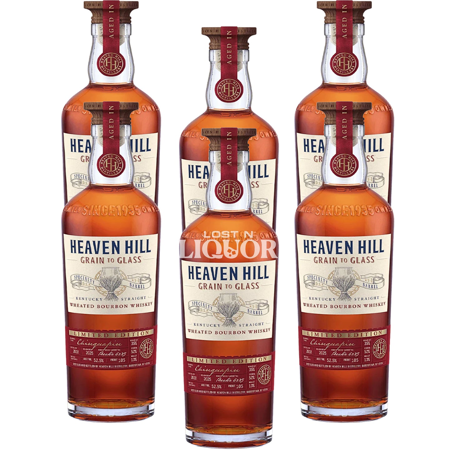 Heaven Hill Straight Bourbon Grain Specialty Barrel 105
6 Pack Bundle