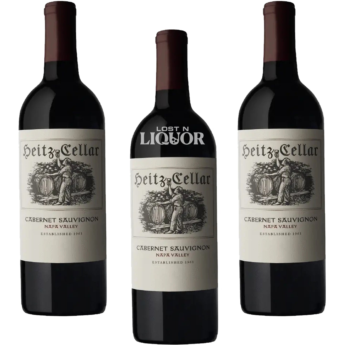 Heitz Cellar Napa Valley Cabernet Sauvignon 2021 3 Pack Case/Bundle