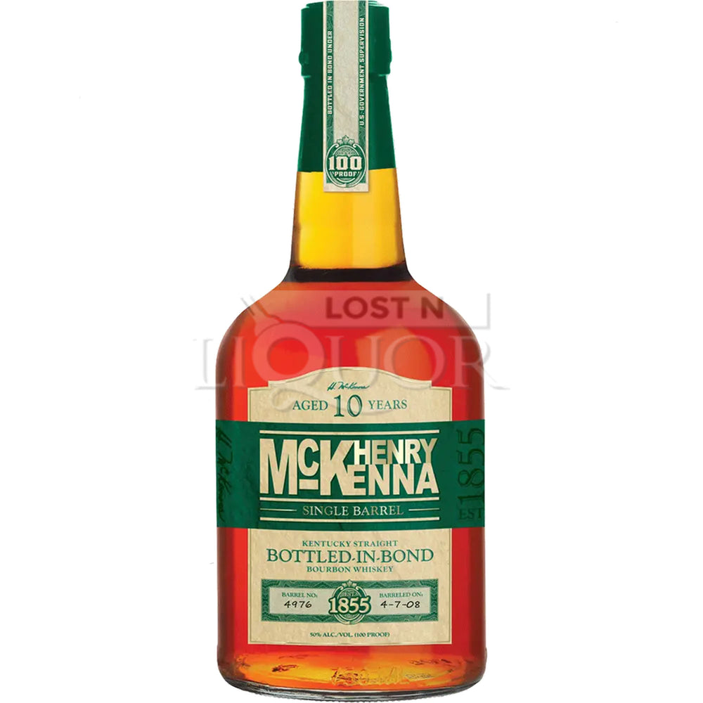 Henry Mckenna 10 Year Single Barrel Kentucky Straight Bottled-In-Bond Bourbon Whiskey