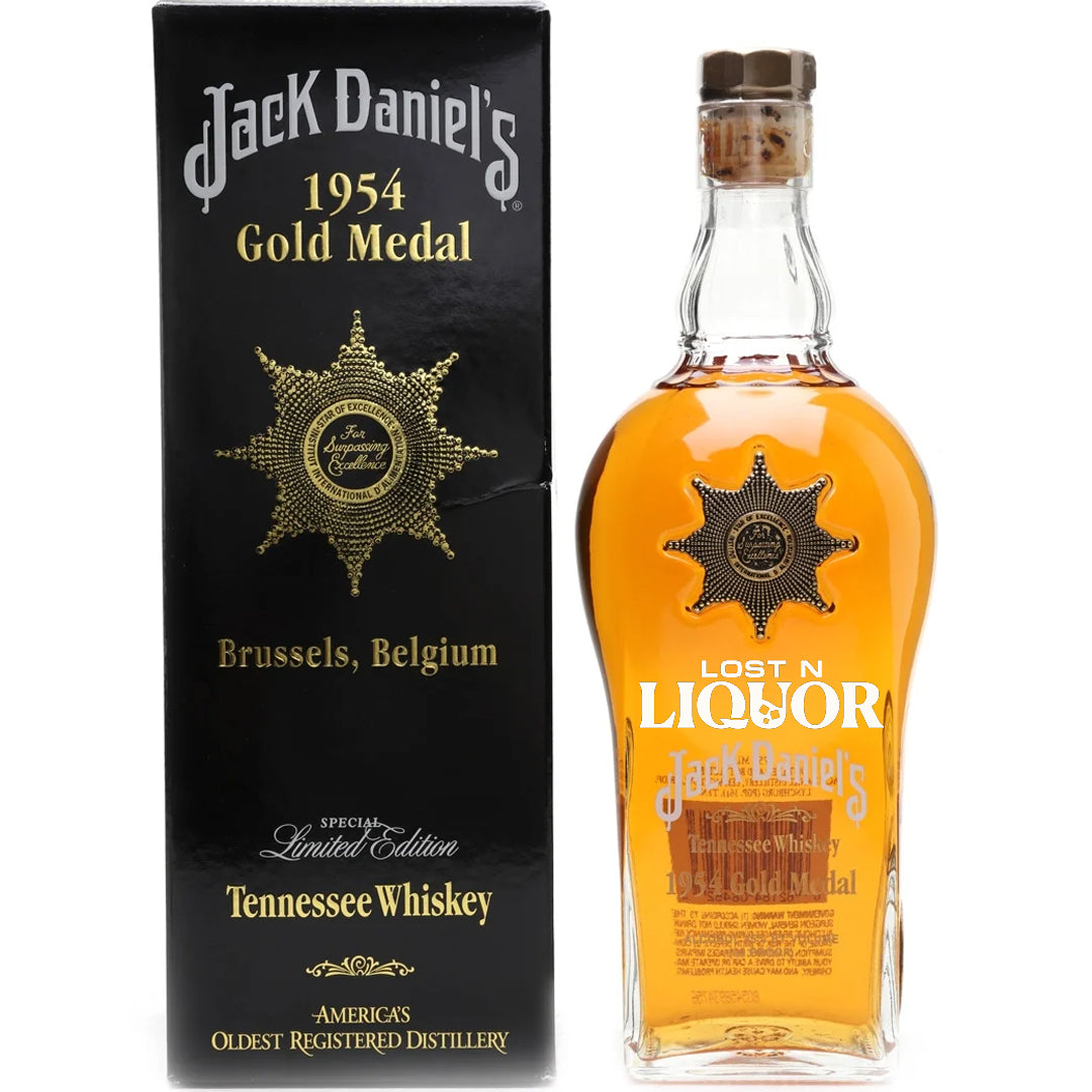 Jack Daniel's 1954 Brussels Belgium Gold Medal Tennessee Whiskey_LostNLiquorcom