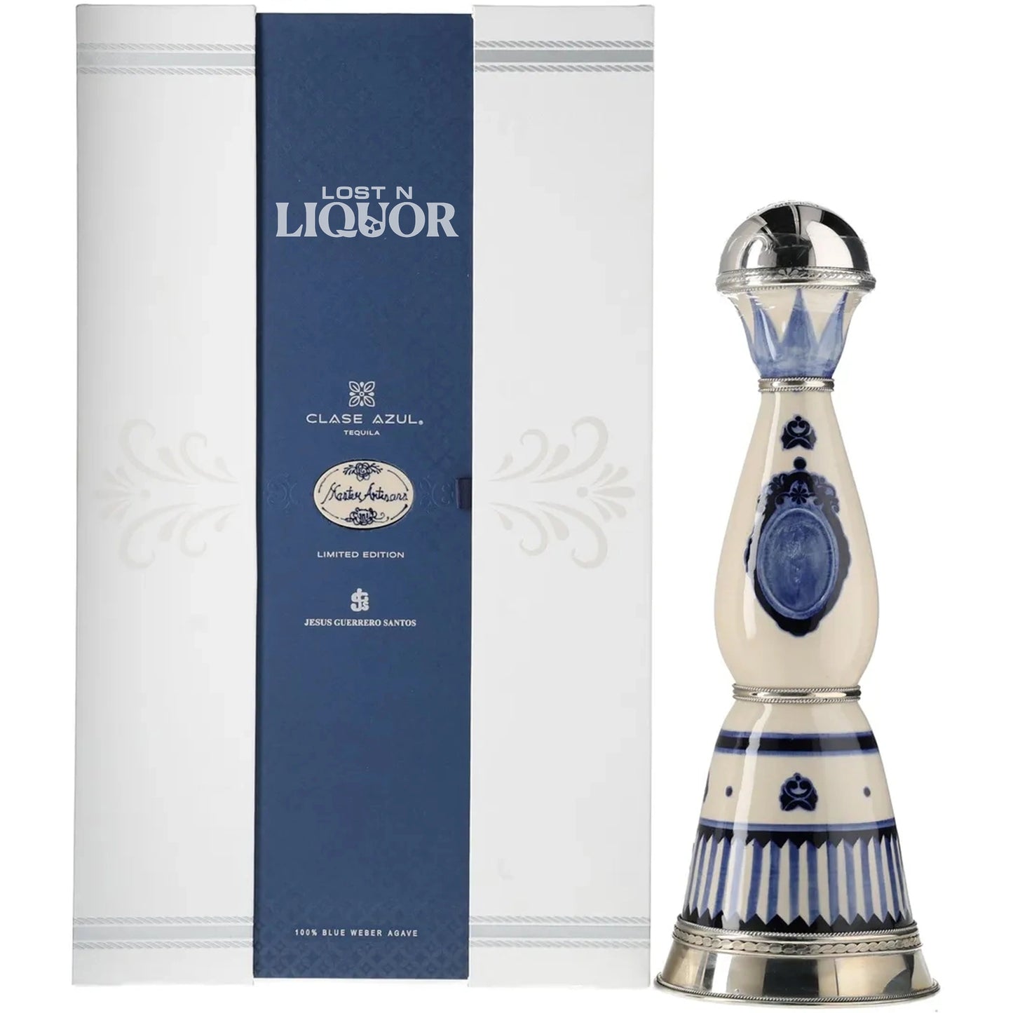 Clase Azul 'Master Artisans: Jesus Guerrero Angel- Cobalto’ Extra Anejo Tequila Decanter (1 Liter) With Box