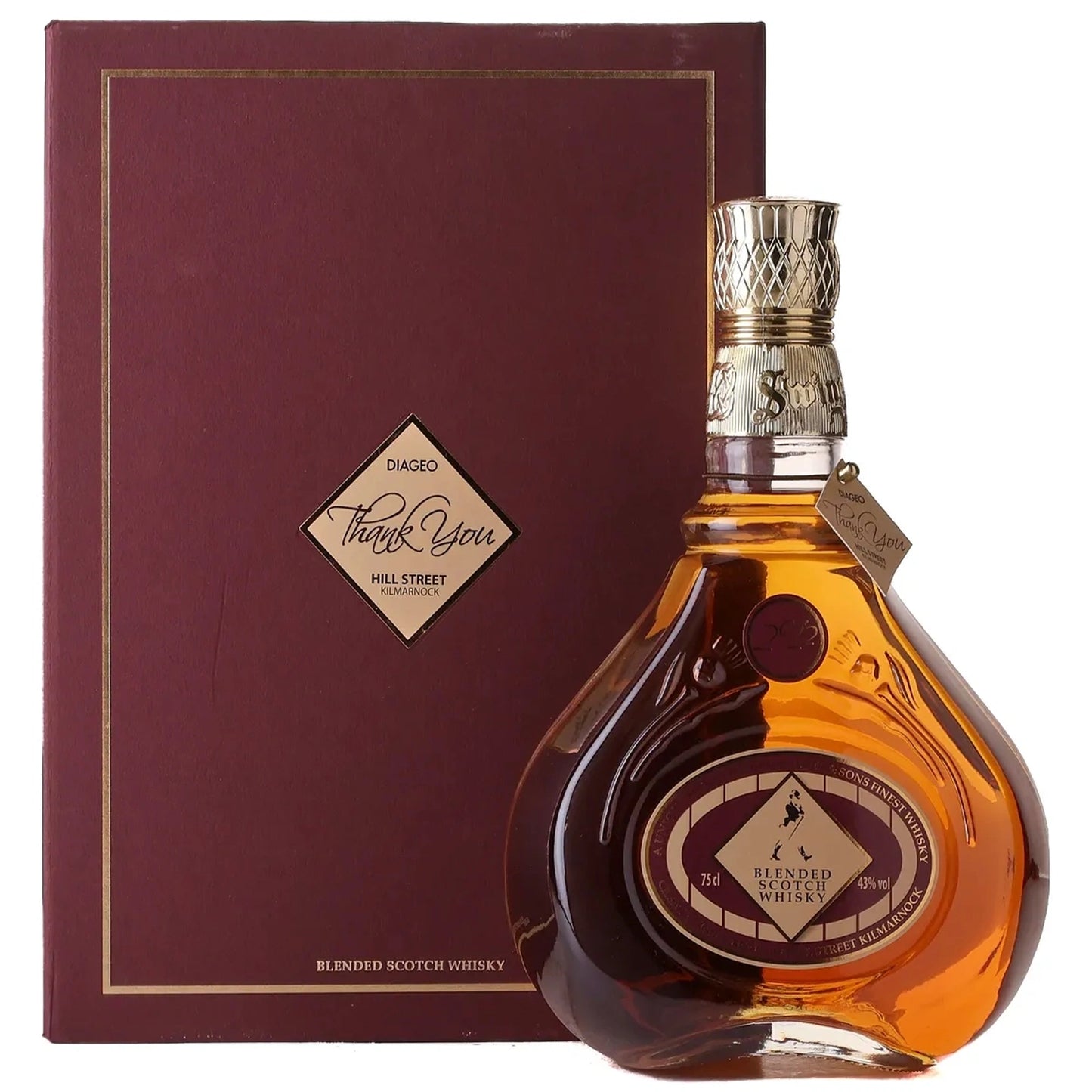 Johnnie Walker 50th Anniversary Diageo Thank You Hill Street Commemorative Swing Blended Scotch