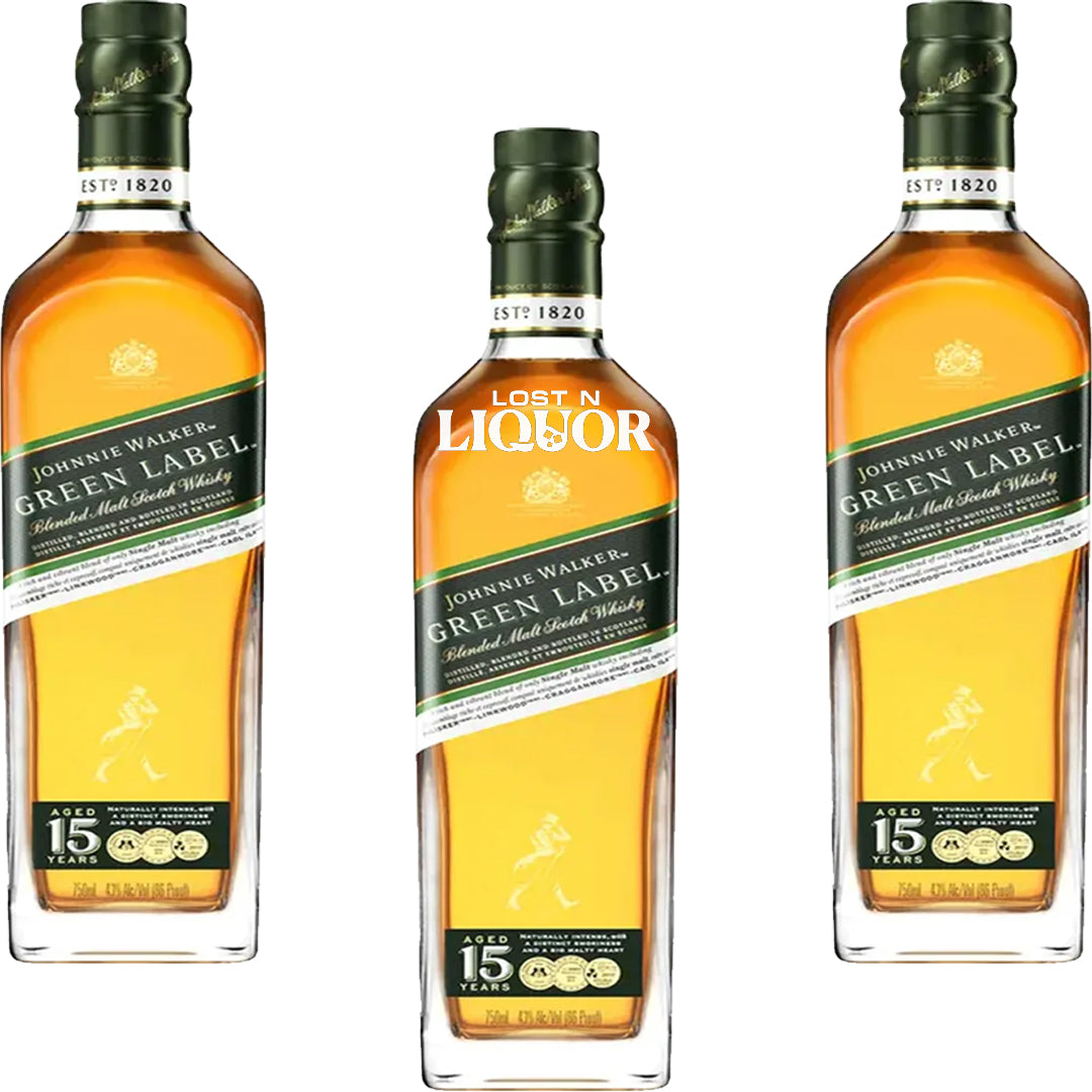 Johnnie Walker Green Label 15 Year Blended Scotch Whisky – Lost N