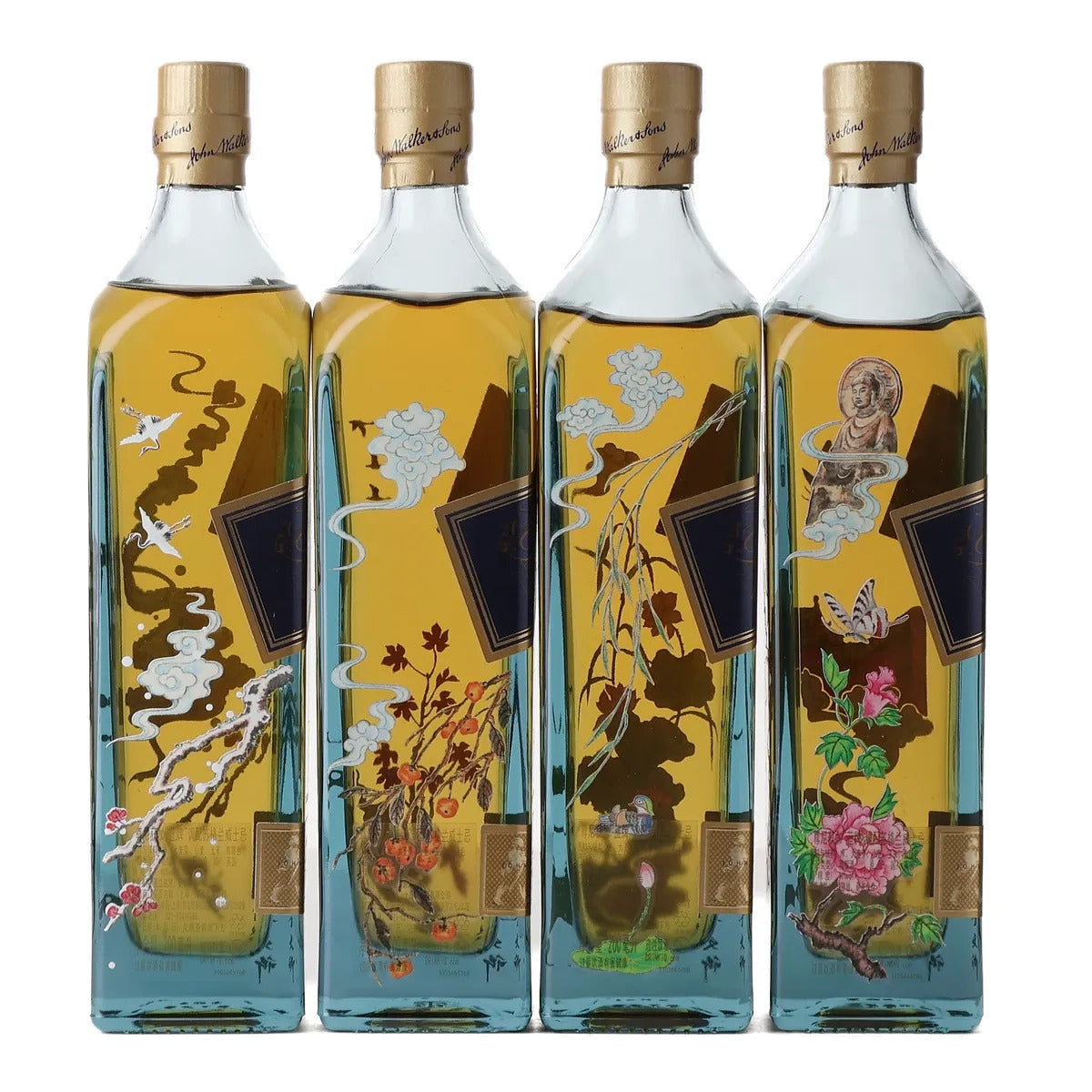 Rare Johnnie Walker Blue Label China Blended Scotch Set (4 Bottles, 200 ml)
Side Bottle View