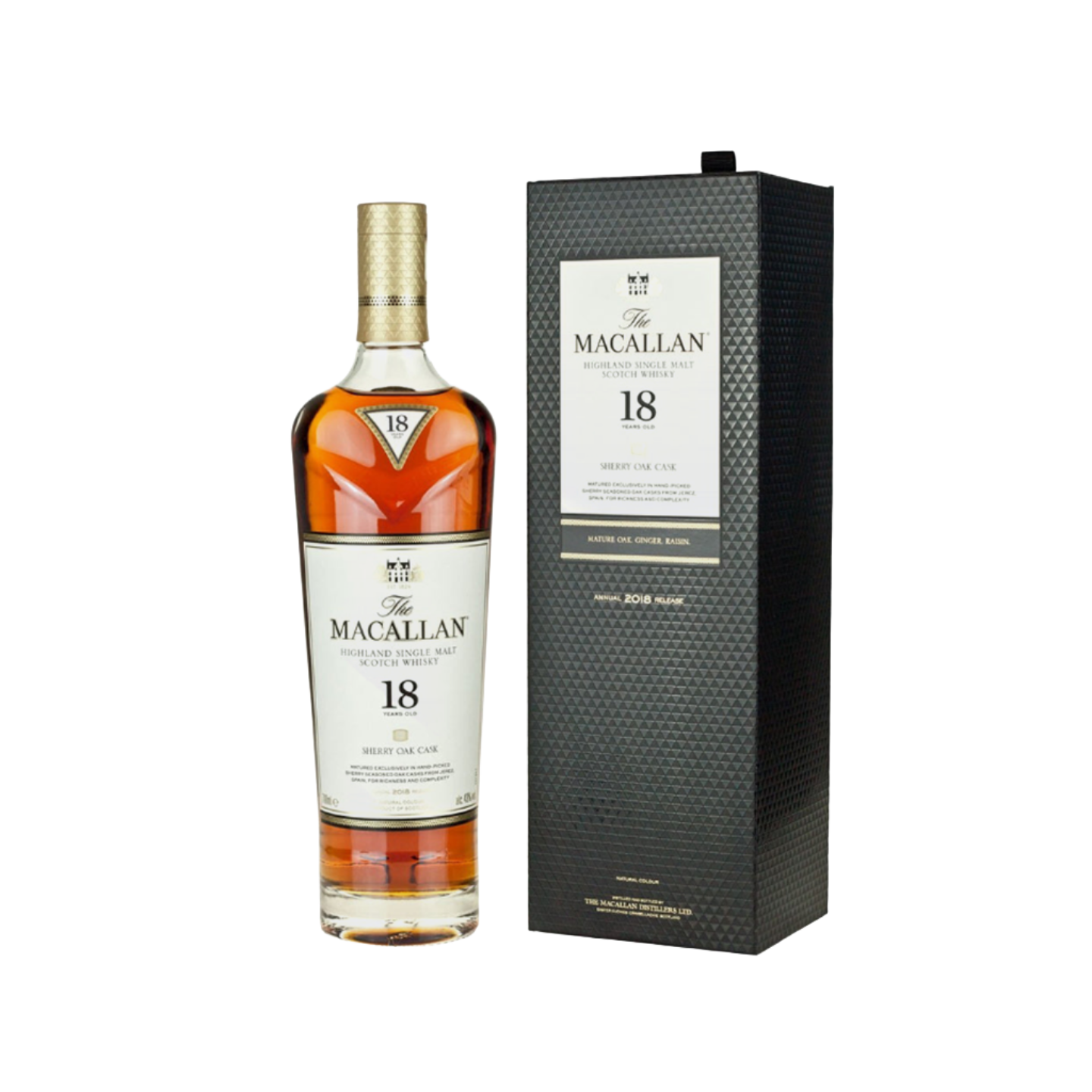 The Macallan 18 Year Sherry Oak Cask Matured Scotch Whisky 2018 Edition