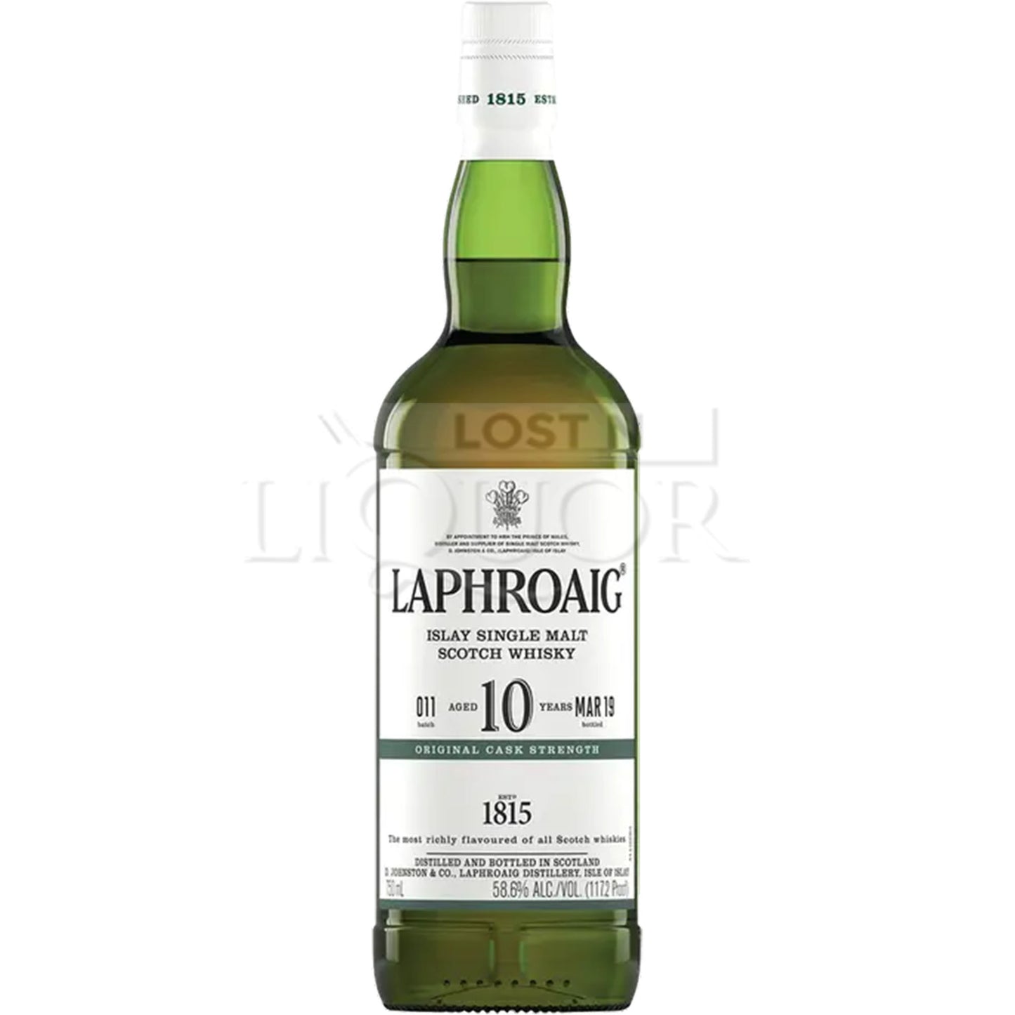 Laphroaig Original Cask Strength 10 Year Single Malt Scotch Whisky LostNLiquor.com