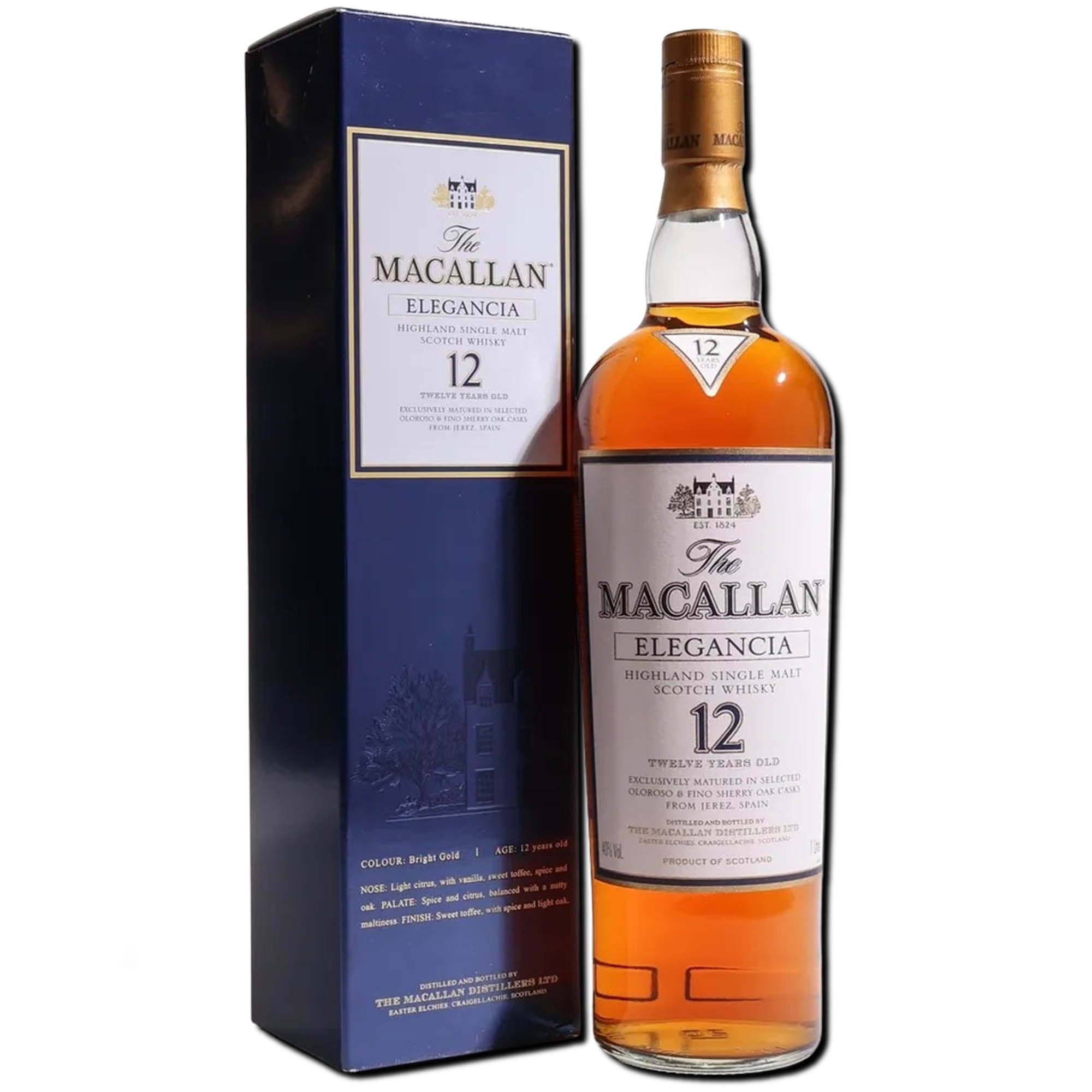 大幅値下げしました。ザ マッカラン 12年 エレガンシア　　The Macallan Elegancia 12 Years Old Single Malt Scotch Whisky Speyside - Highlands, Scotland The Macallan Elegancia 12 Years Old Single Malt Scotch Whisky (1L