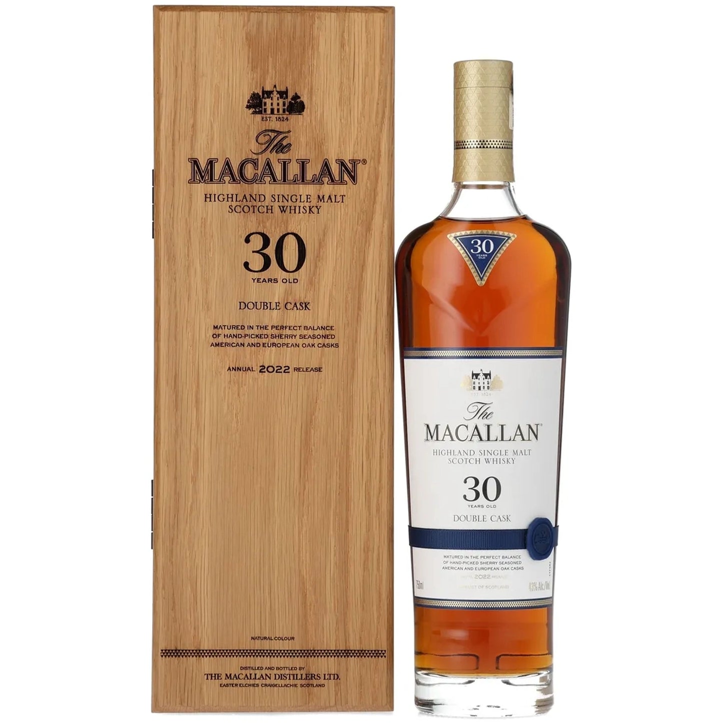 Macallan 30 Year Double Cask Single Malt Scotch with box