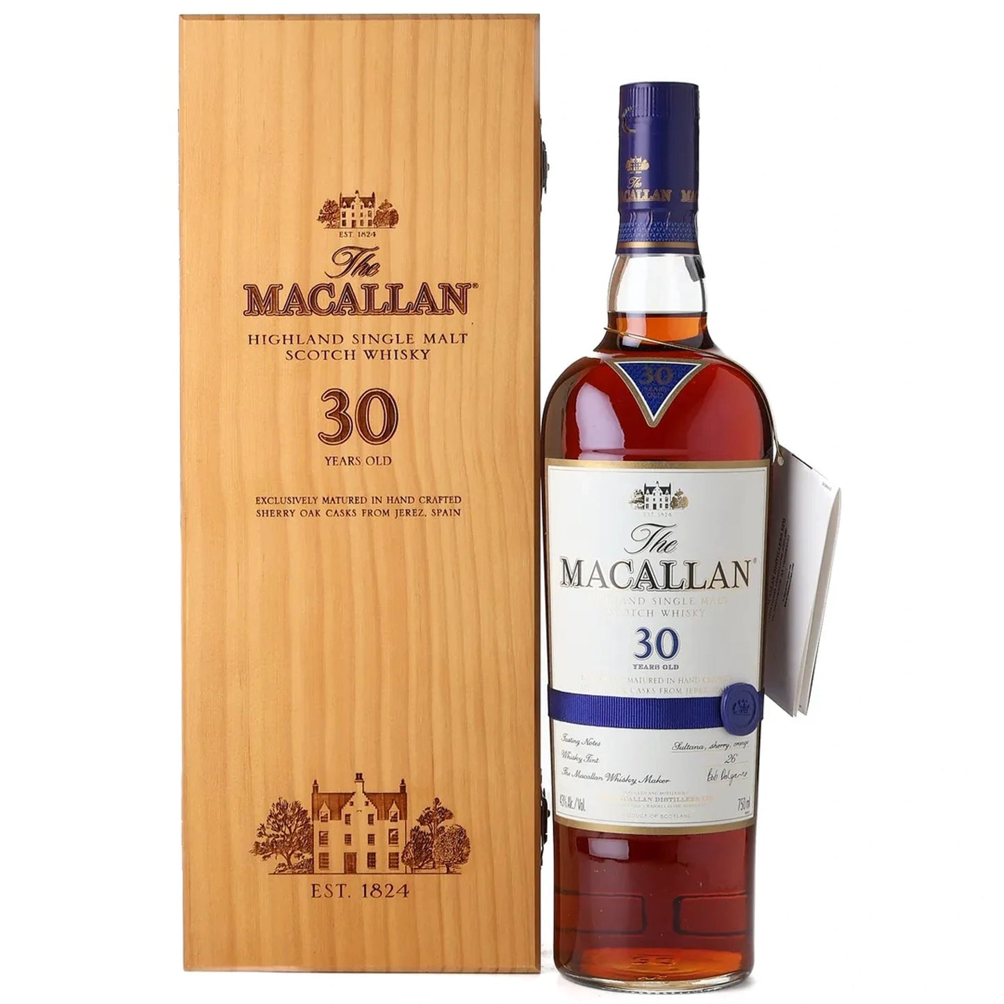 Macallan 30 Year Sherry Oak Single Malt Scotch with Box