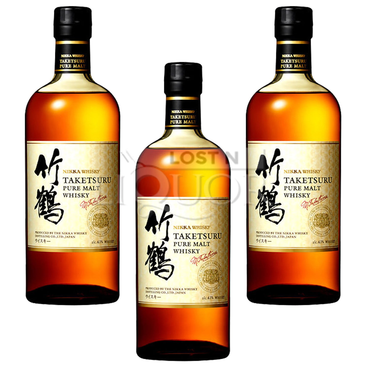 Nikka Taketsuru Pure Malt Whisky Bundle - 3 Bottles - Rich & Complex Flavor Profile - Crafted in Honor of Masataka Taketsuru - 750ML