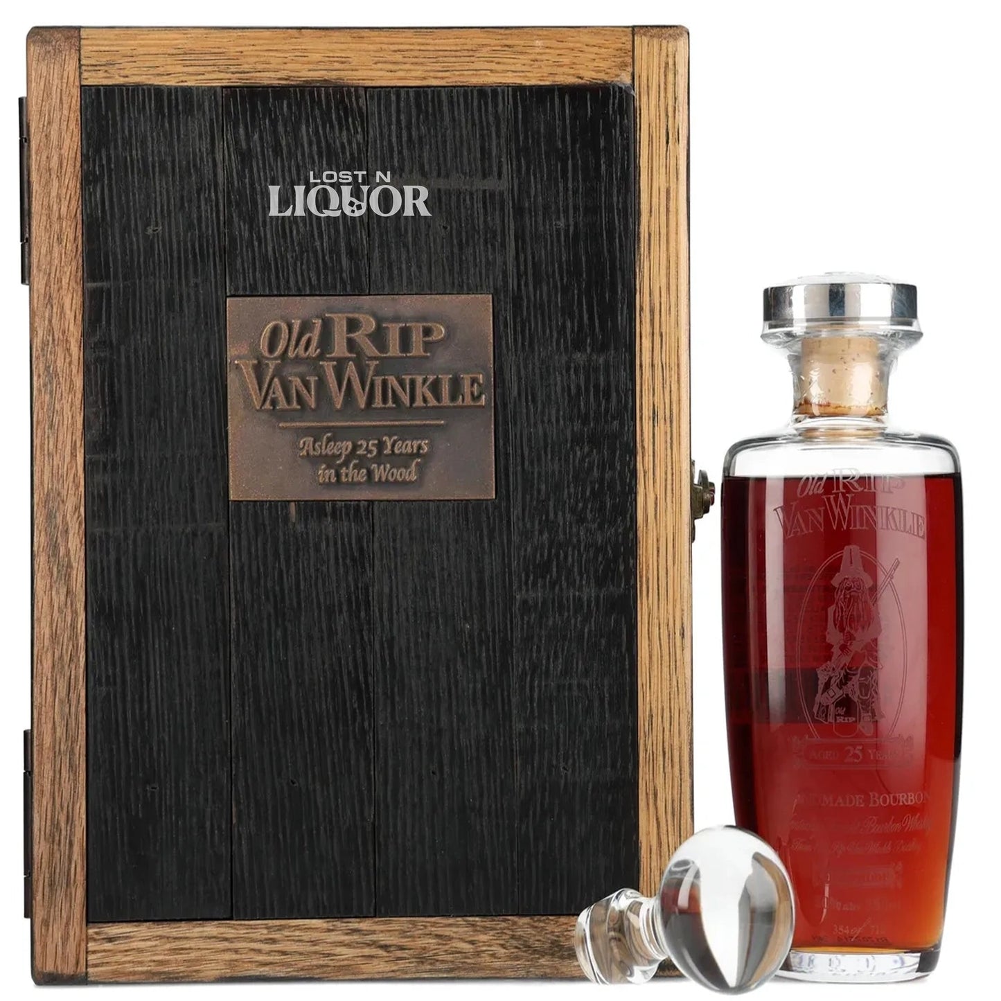 Old Rip Van Winkle 25 Year Bourbon Decanter With box