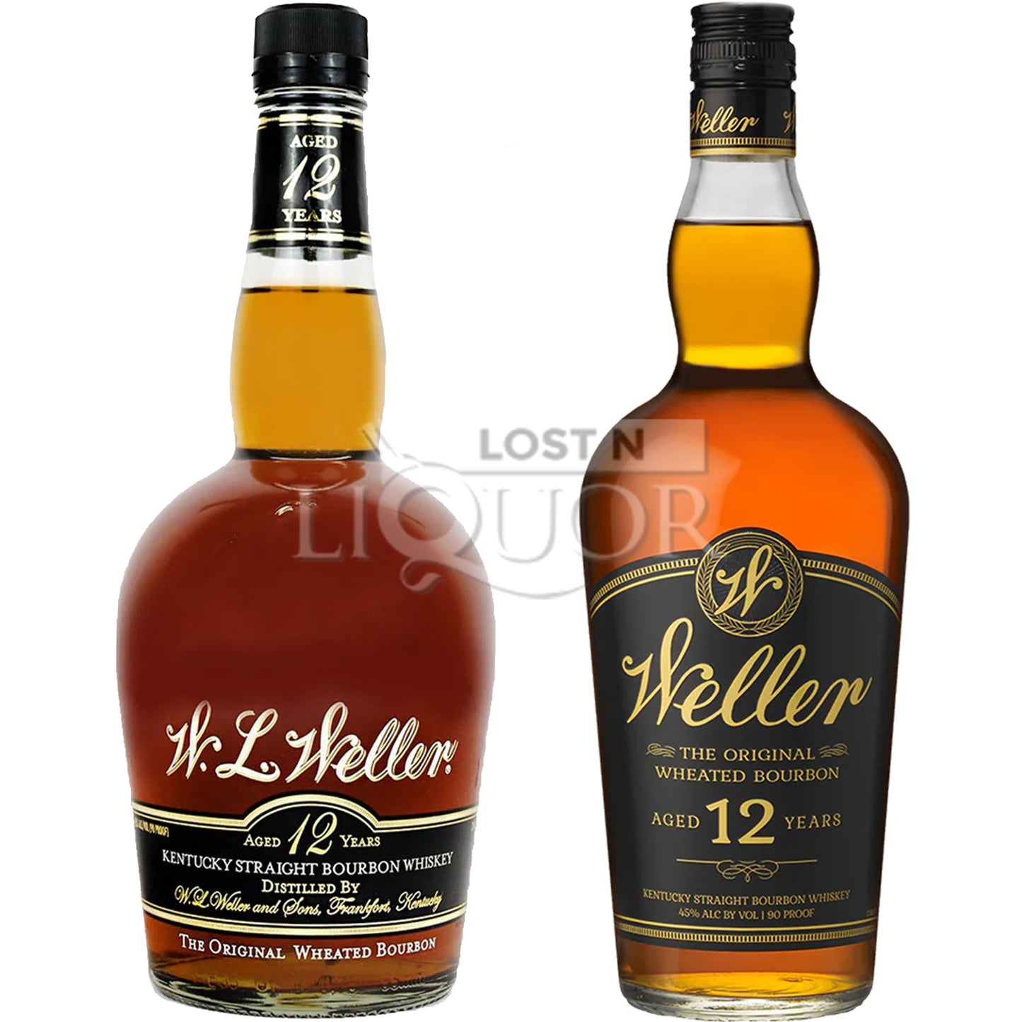 Old and New W.L. Weller 12 Year Bourbon Whiskey Bundle_LostNLiquor.com