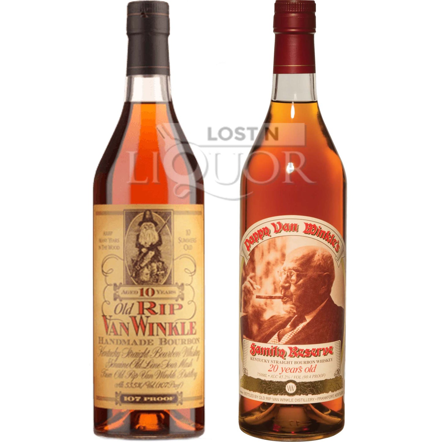 Pappy Van Winkle 10 Year & 20 Year Bourbon Duo_LostNLiquor.com