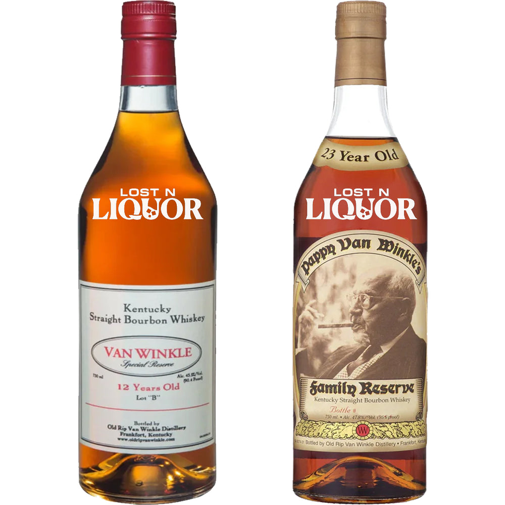 Pappy Van Winkle 12 Year Lot B & 23 Year Bourbon Whiskey_LostNLiquor.com