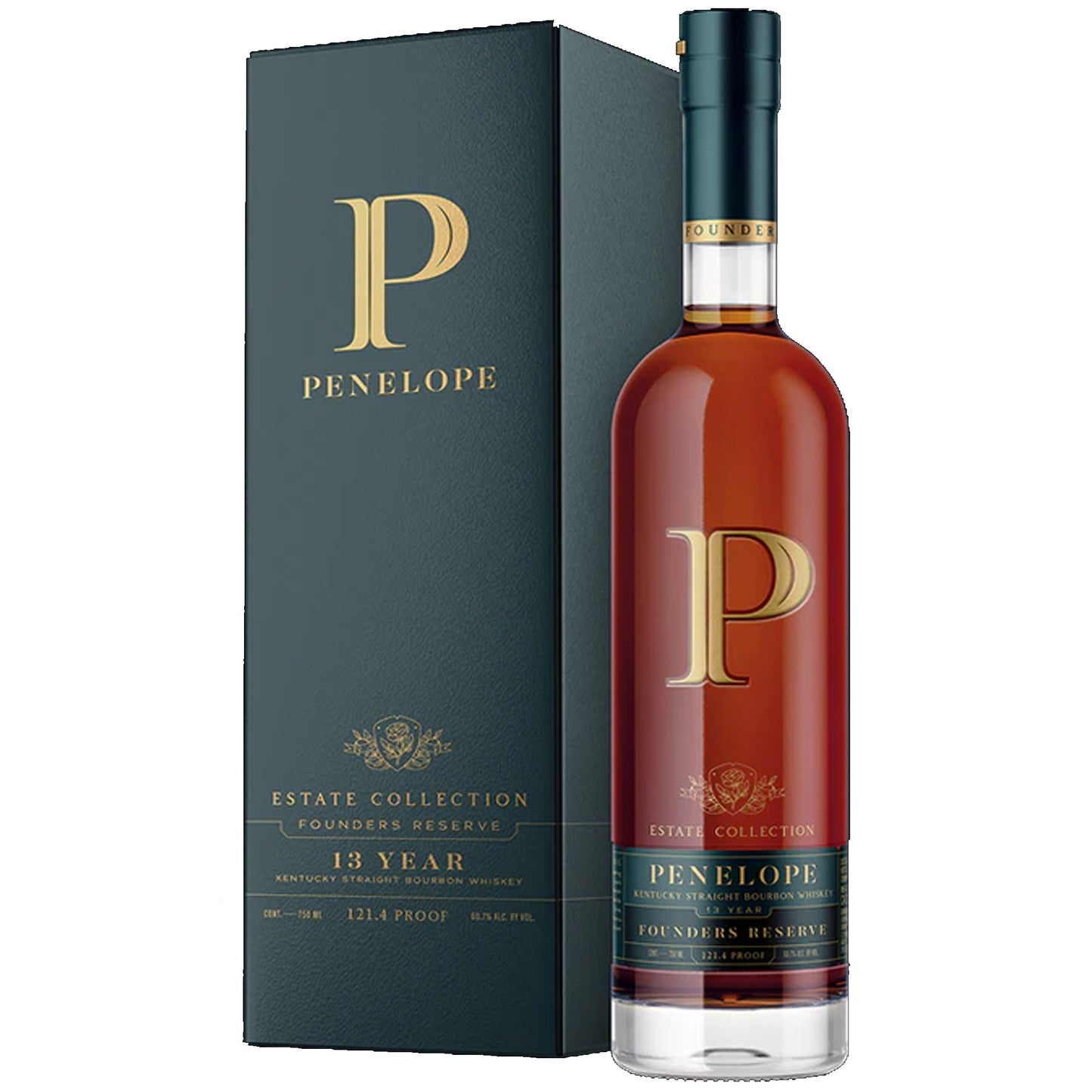 Penelope 13 Year Founders Reserve Estate Collection Bourbon Bottle and Box