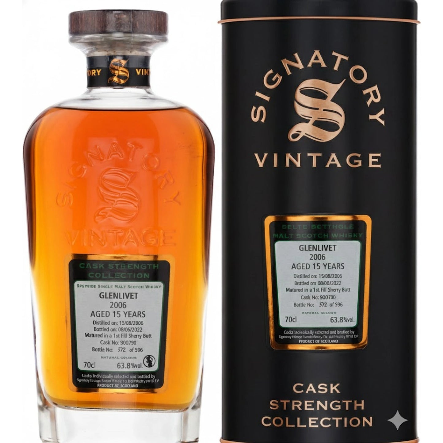 Signatory Glenlivet Single Malt Scotch Whisky 15 Year 124.8
