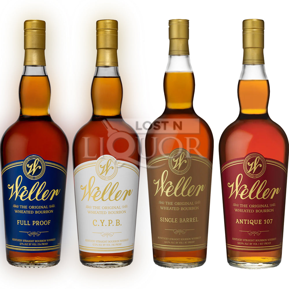 W.L Weller Antique 107, Full Proof, C.Y.P.B, & Single Barrel Bourbon Bundle_LostNLiquor.com