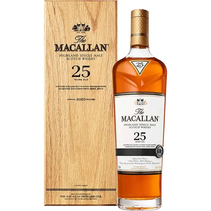 The Macallan 25 Year Old Sherry Oak Single Malt Scotch Whisky LostNLiquor