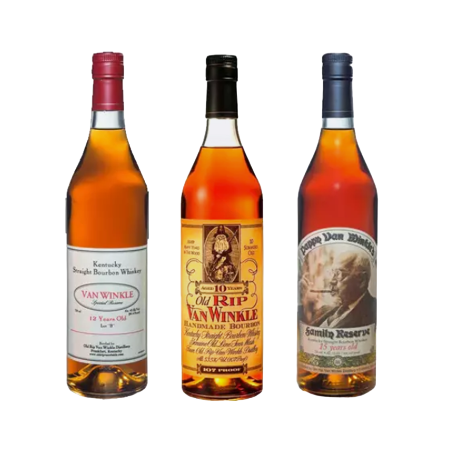 The Ultimate Pappy Van Winkle 10 Year & 12 Year Lot B & 15 Year Bourbon Bundle LostNLiquor