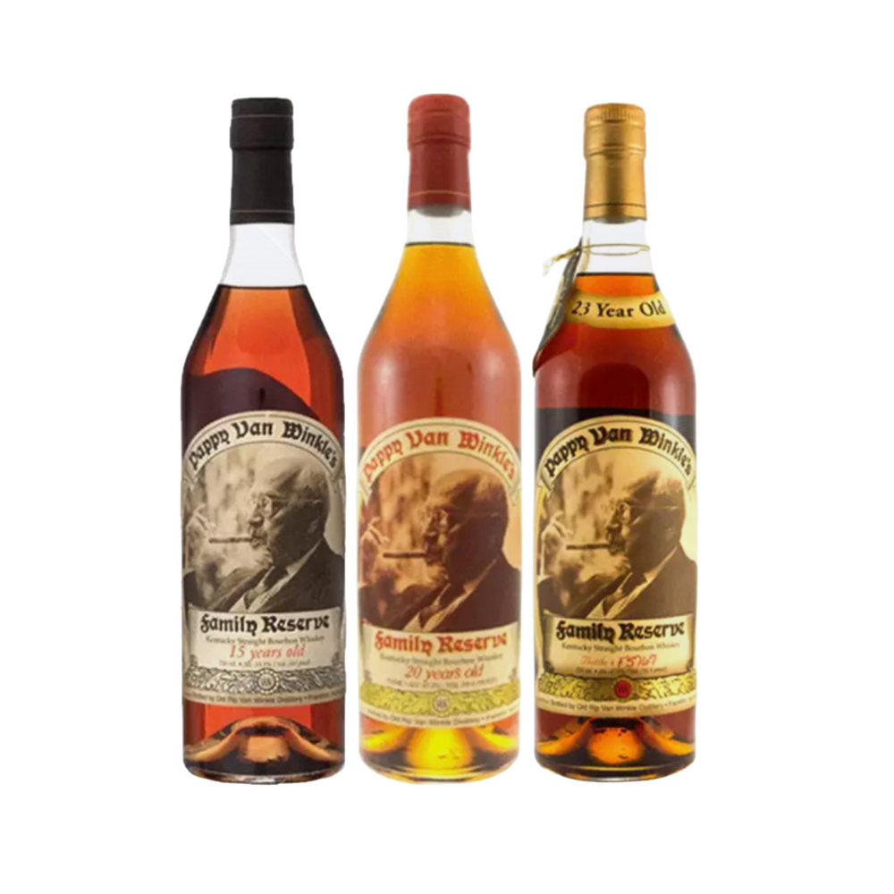 The Ultimate Pappy Van Winkle 15, 20, & 23 Year Bourbon Bundle LostNLiquor