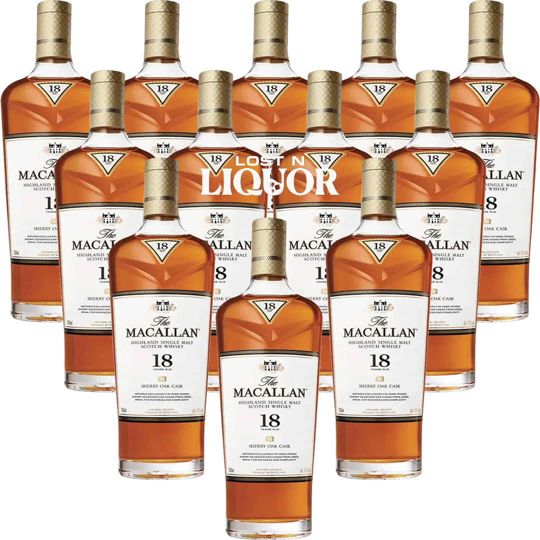 The Macallan 18 Year Sherry Oak Cask Highland Single Malt Scotch