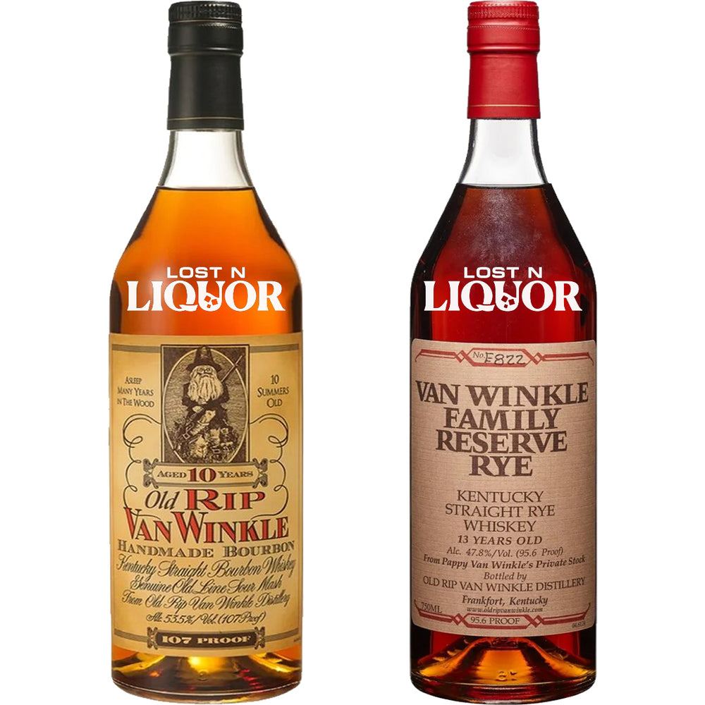 The Ultimate Pappy Van Winkle 10 Year & 13 Year Rye Bourbon Duo_LostNLiquor.com