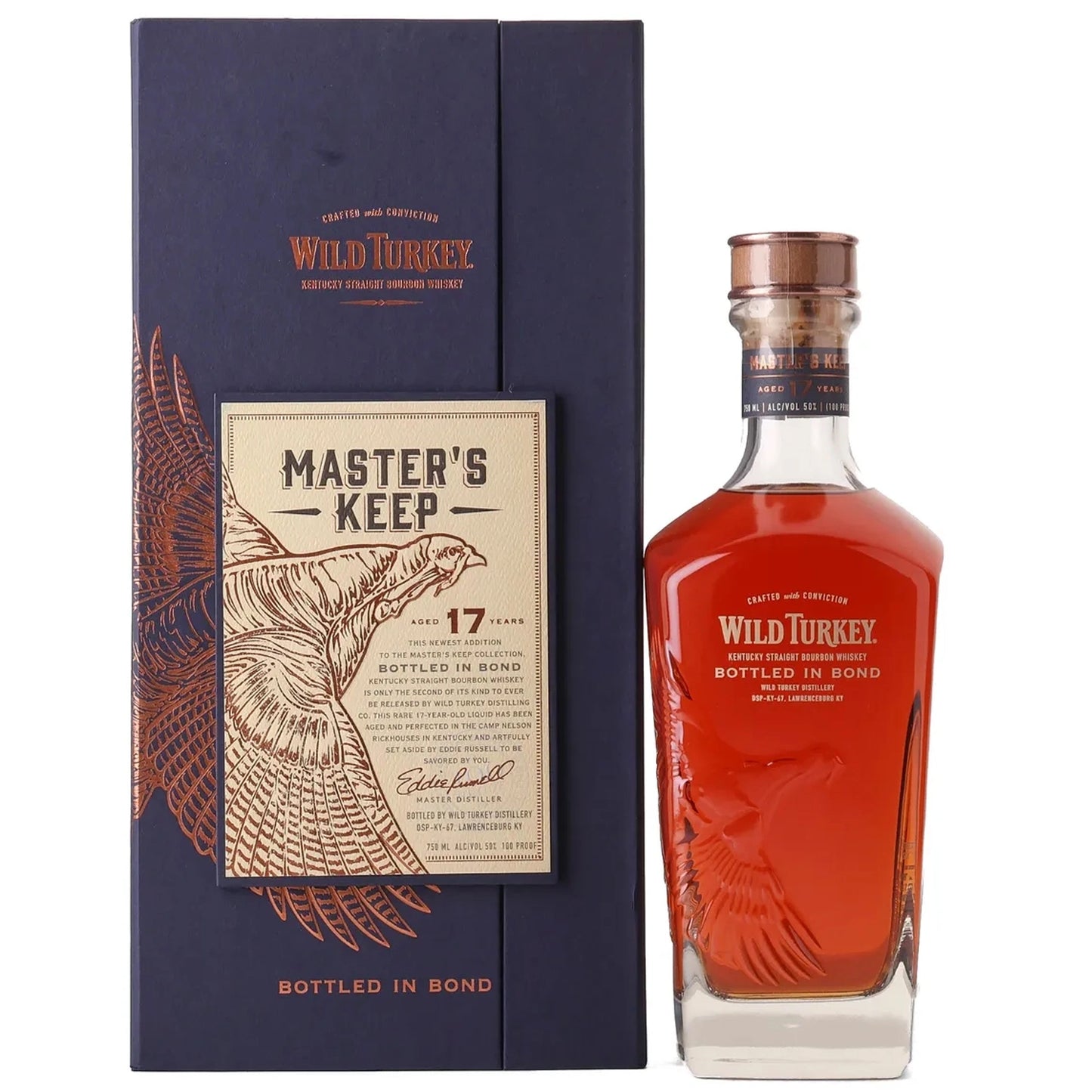 Wild Turkey 17 Year Master's Keep Bottled In Bond Bourbon With Box