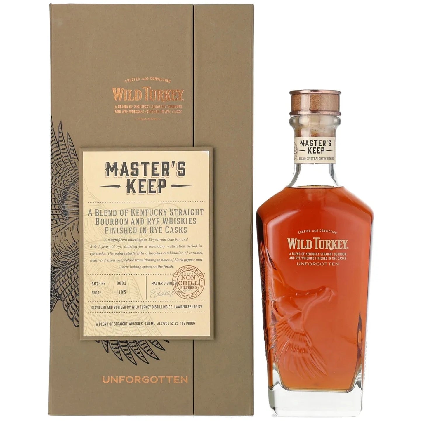 Wild Turkey Master's Keep Unforgotten Kentucky Blended Bourbon Rye Whiskey