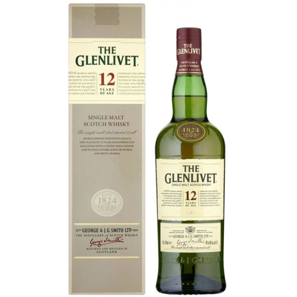 The Glenlivet 12 year old Speyside Single Malt Scotch Whisky