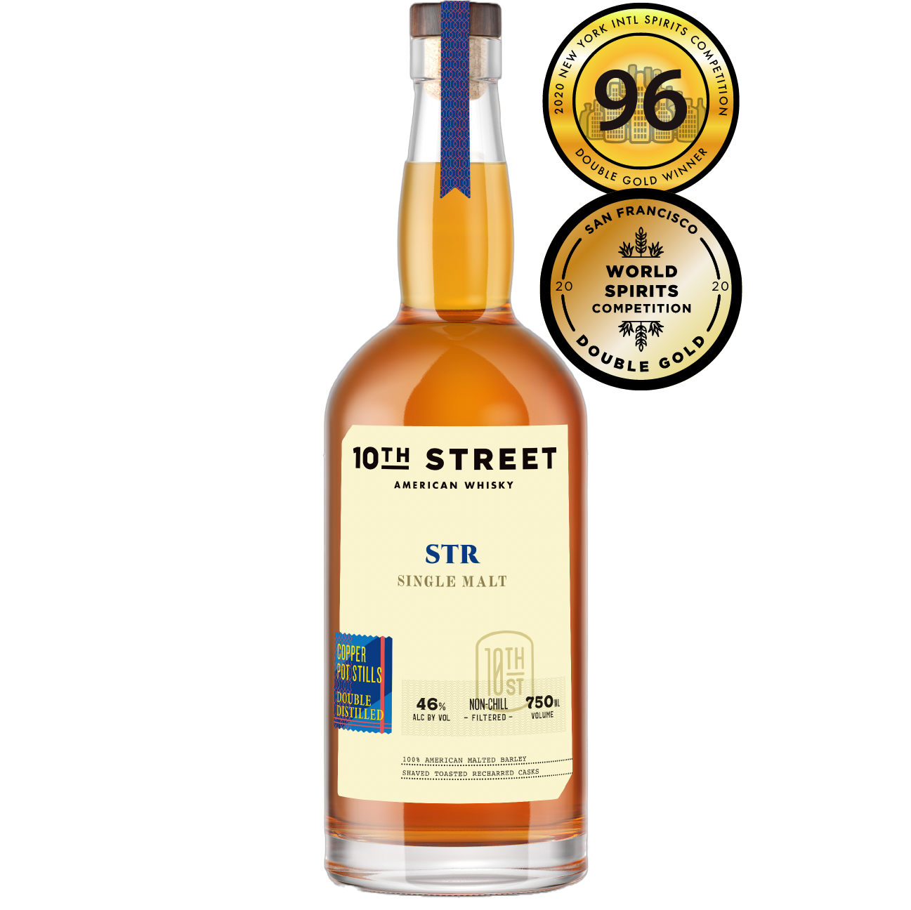 10th Street American Whiskey Single Malt Str 92